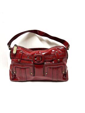 Cole Haan shiny red shoulder bag